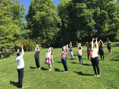 Yoga at Lille in France on Occasion of International Yoga Day